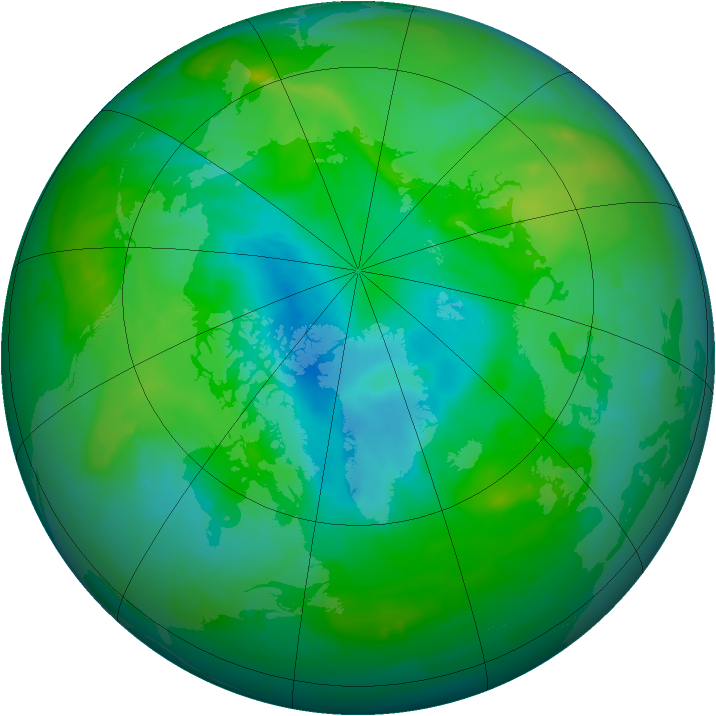 Arctic ozone map for 23 August 2010
